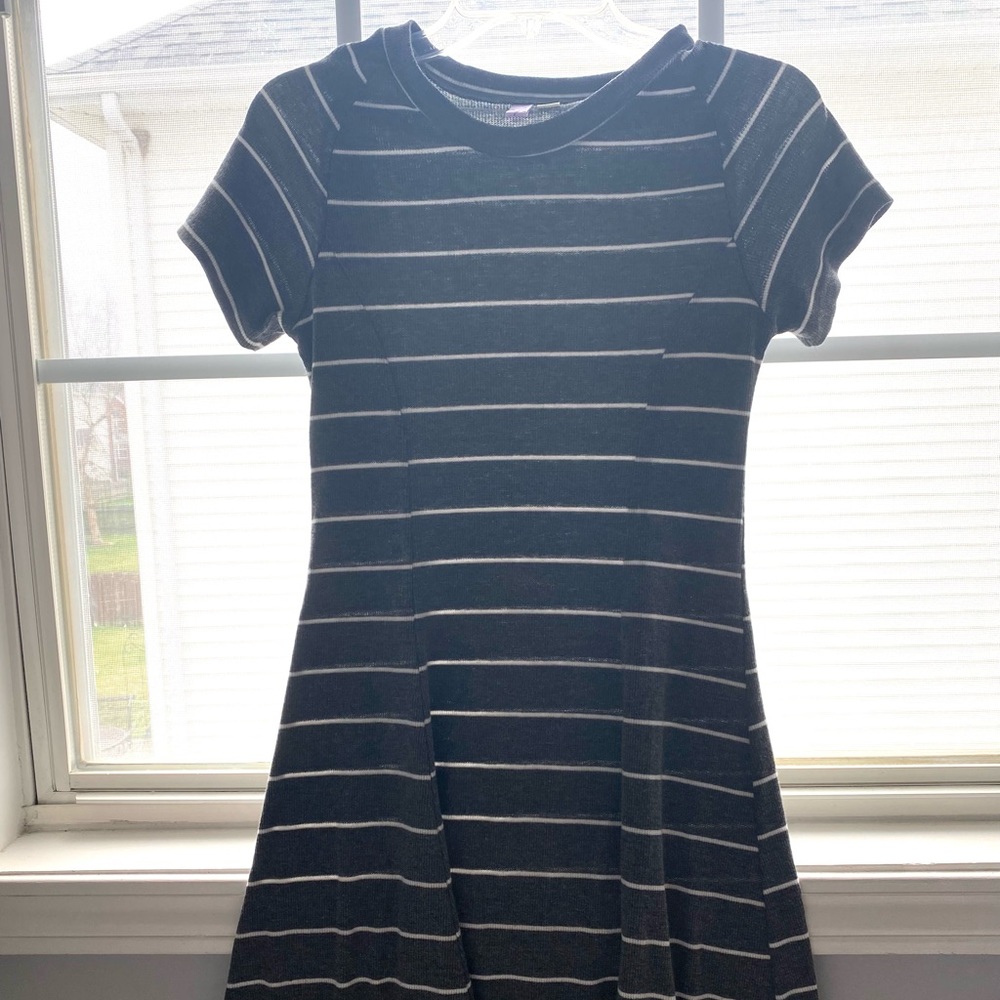 Gray Striped Francesca’s Dress
